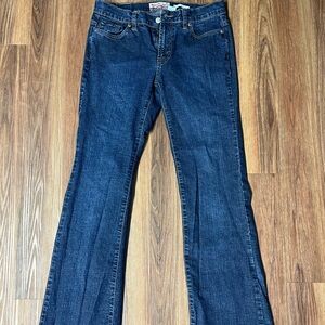 Old Navy Dark Blue Bootcut Jeans Ultra Low Rise